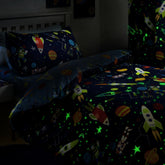Bedlam Blue Supersonic Glow in the Dark Duvet Cover Set Bedlam Blue Supersonic Glow in the Dark Duvet Cover Set